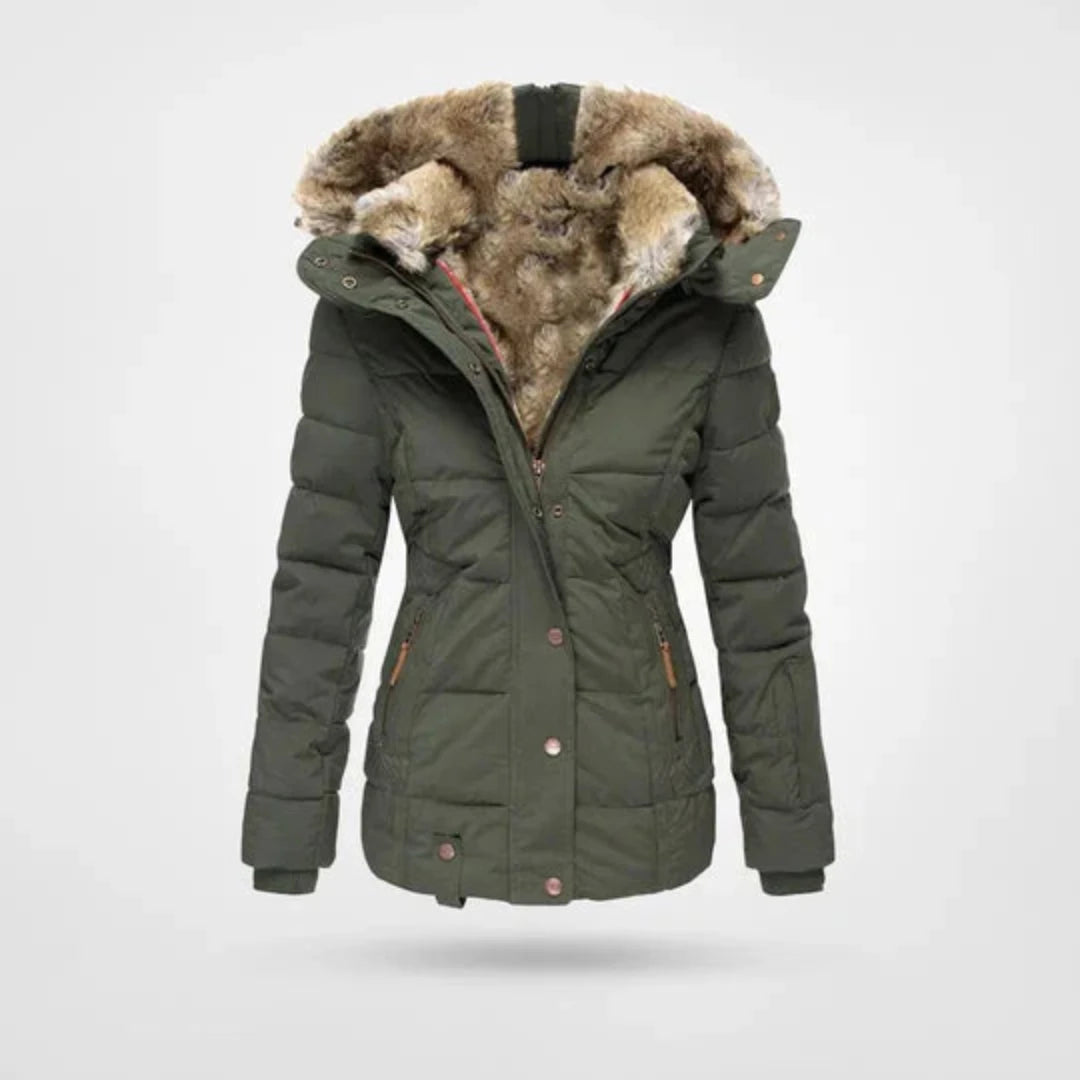 Jessamine - Warm Waterproof Winter Jacket with Lining and Hood