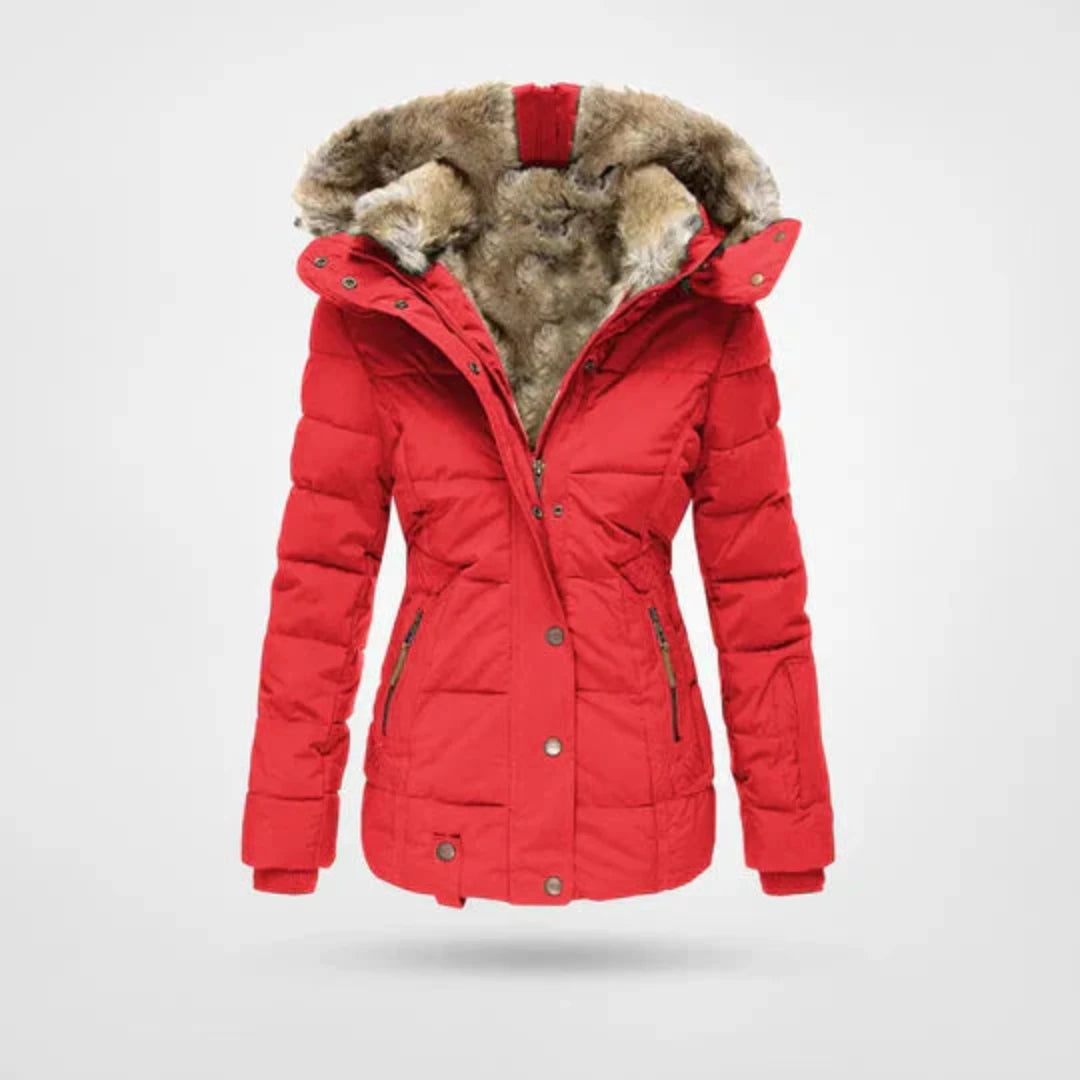 Jessamine - Warm Waterproof Winter Jacket with Lining and Hood